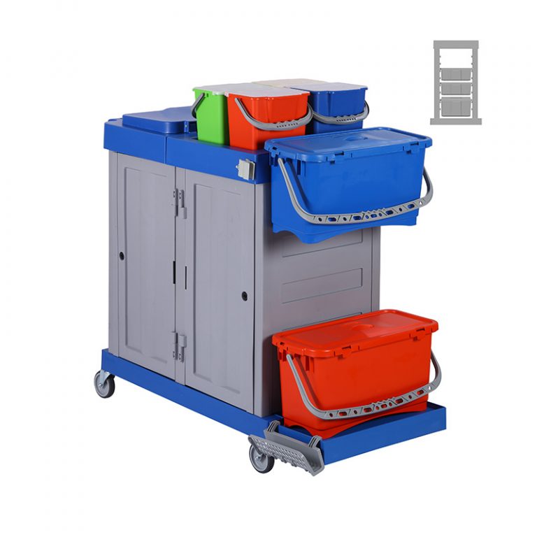 Hospital Mega Wet Mop System Trolley Bayersan Cleaning Equipment
